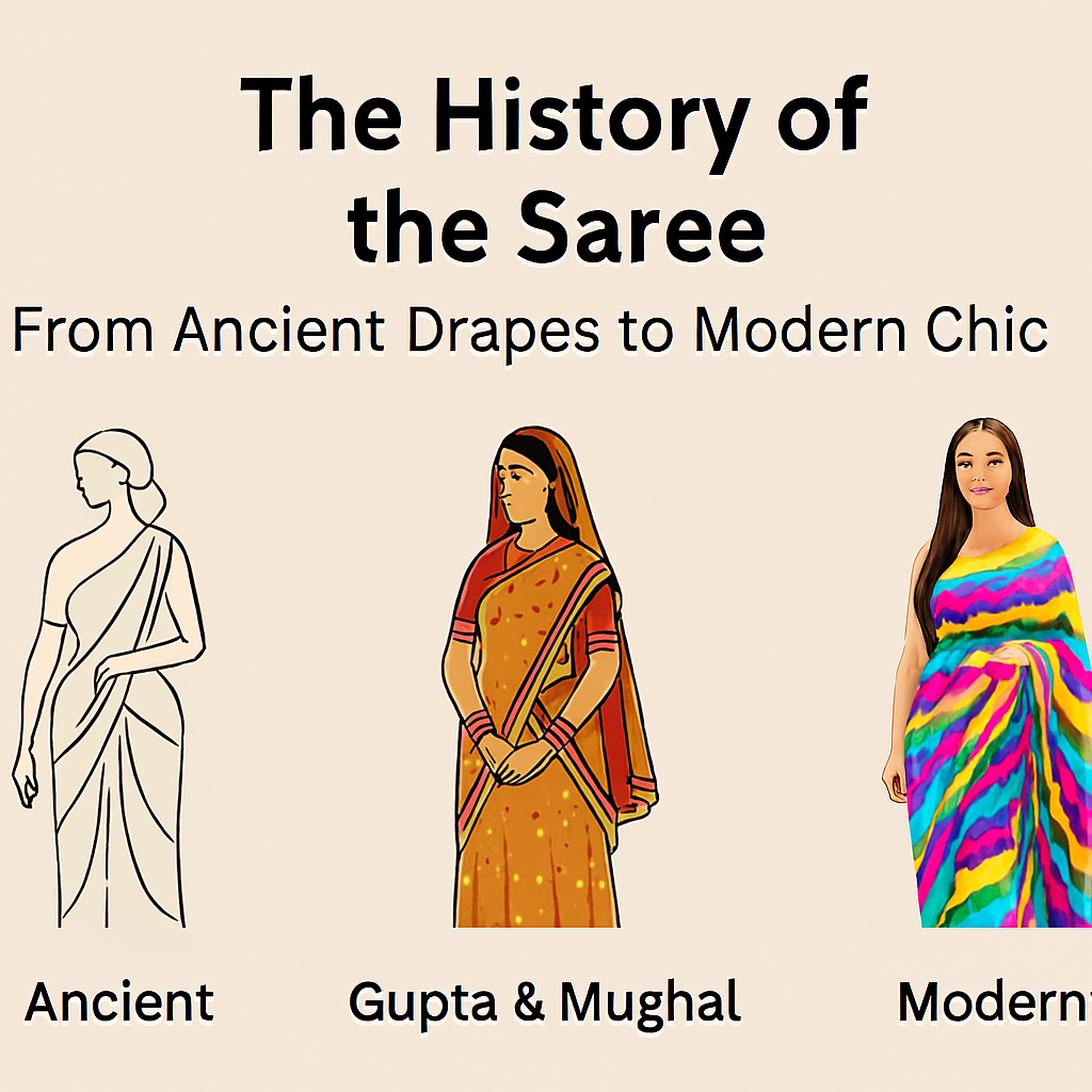 👗 The History of the Saree: From Ancient Drapes to Modern Chic